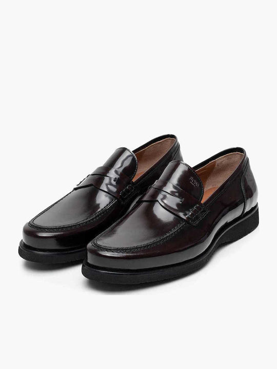 Δερμάτινα Ανδρικά Loafers σε Μπορντό Χρώμα