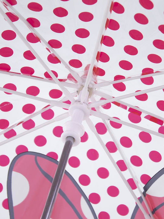 Arnetta Kinder Regenschirm Gebogener Handgriff Rot mit Durchmesser 45cm.