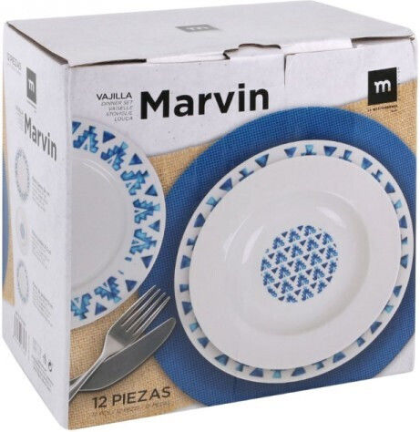 Soler Hispania Blue Porcelain Dinnerware Set 18pcs