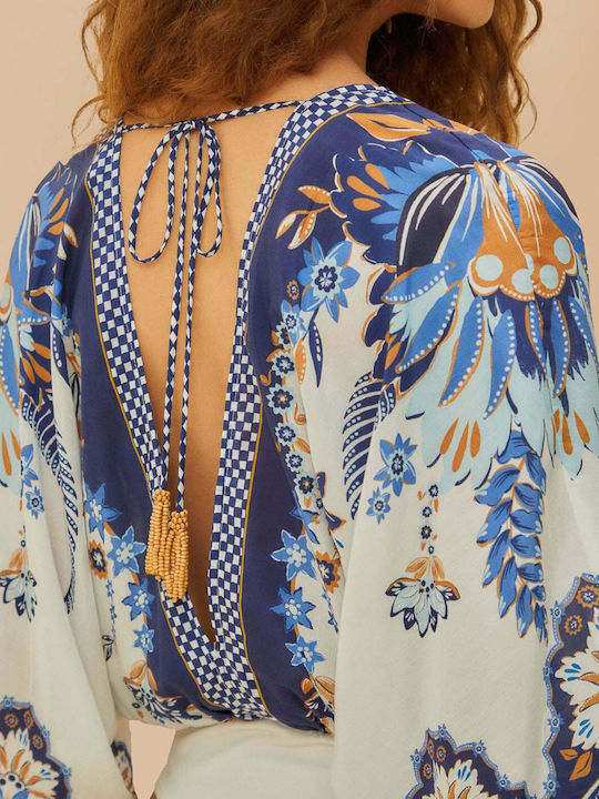 Farm Rio Γυναικείο Κορμάκι Ana Tapestry Off-white Bodysuit 332376