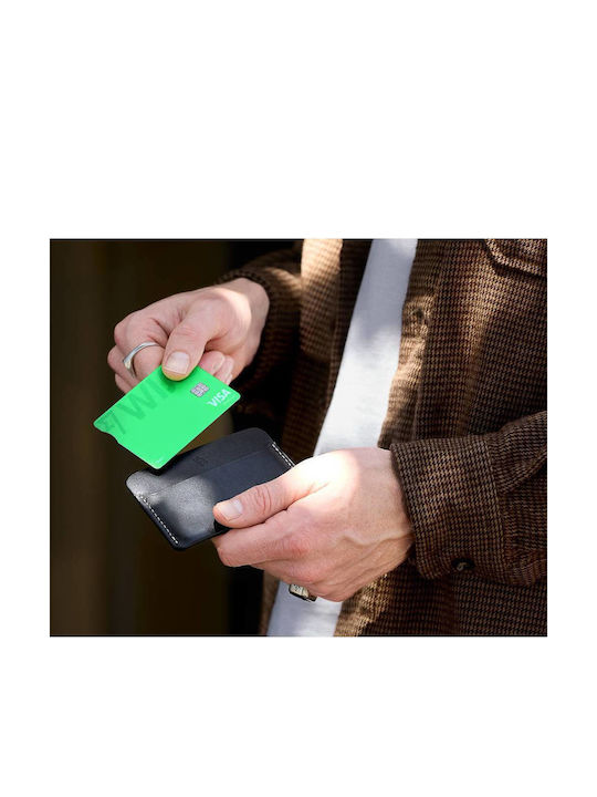 Δερμάτινο Ανδρικό Πορτοφόλι Καρτών με RFID Μαύρο