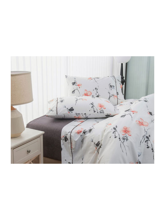 Liolios Home Amelia Σετ Σεντόνια Υπέρδιπλα 245x270εκ. Λευκό (4τμχ)