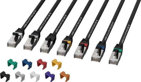 Lanview S/FTP Kat.6a (Gigabit) Netzwerkkabel Ethernet 0.5m Schwarzes