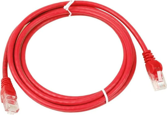 PremiumCord U/UTP Кат.6 (Gigabit) Мрежов Кабел Ethernet 5м Червен