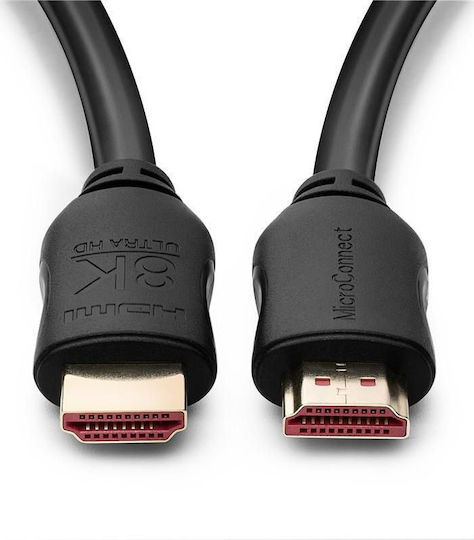 Microconnect HDMI 2.1 Ultra High Speed 48Gbps 4K 120Hz HDR VRR Cable HDMI male - HDMI male 5m Μαύρο
