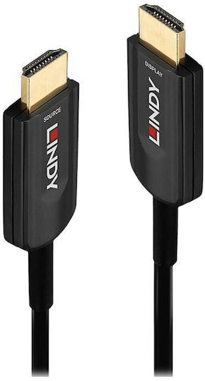 Lindy HDMI 2.1 Ultra High Speed 48Gbps 4K 120Hz HDR VRR Cable HDMI male - HDMI male 20m Μαύρο