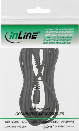 InLine Καλώδιο Ήχου 3.5mm male - 3.5mm male Μαύρο 5m 99936G