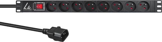 Lanview Rack Power Strip LVR-2MSCH-SW-C13-8 1Stück