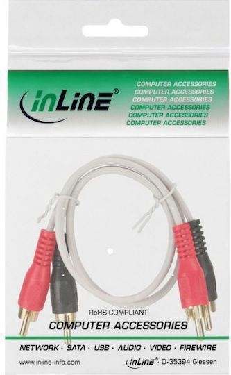 Intos Electronic Cablu 2x RCA de sex masculin - 2x RCA de sex masculin 1m 89933V