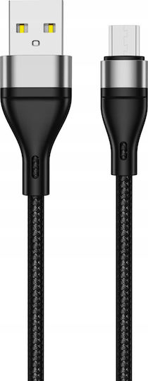 Jellico Regular USB 2.0 to micro USB Cable Μαύρο 1m 1τμχ