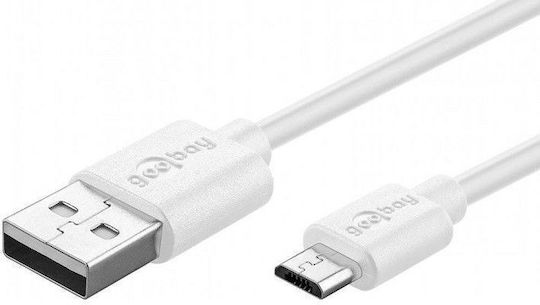 Goobay Regular USB 2.0 to micro USB Cable Λευκό 1m (77527)
