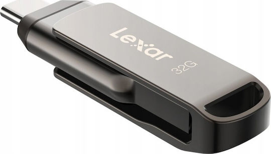 Lexar D400 32GB USB 3.1 Stick with connection USB-C & USB-A Gray