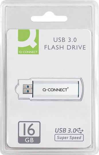 Q-Connect 16ГБ USB 3.0 Стик Бял