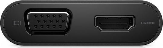 Dell USB-C Docking Station με HDMI Ethernet Μαύρο (MVF8N)