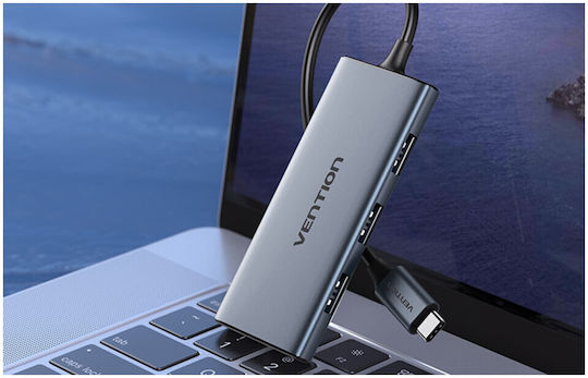 Vention USB-C Docking Station με HDMI 4K PD Γκρι (TOOHB)