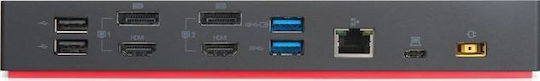 Lenovo ThinkPad Hybrid Dock / USB-A / USB-C Docking Station with HDMI/DisplayPort 4K PD Ethernet Black