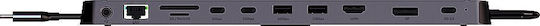 Lindy DST-Mini XT 810 USB-C Docking Station with HDMI/DisplayPort 4K PD Ethernet Silver