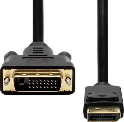 Проектор Displayport Dvi-d Кабел 3м Черен Dp1.2-dvi241-003