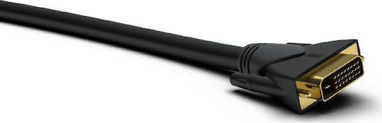 Procab Cable DVI-D male - DVI-D male 1.5m Μαύρο (CLV140/1.5)