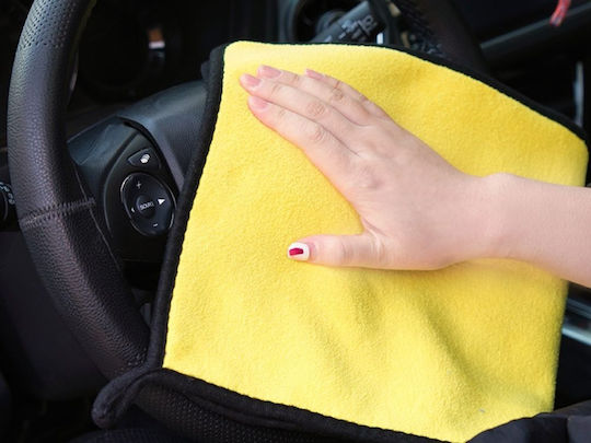 Verk Group Cloths Microfiber Cleaning Car Yellow 30x30cm 3pcs