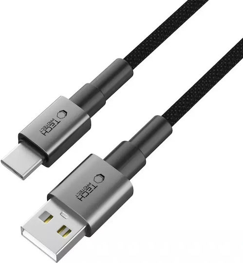 Tech-Protect Ultraboost USB 2.0 Cable USB-C male - USB-A 15W Gray 0.25m