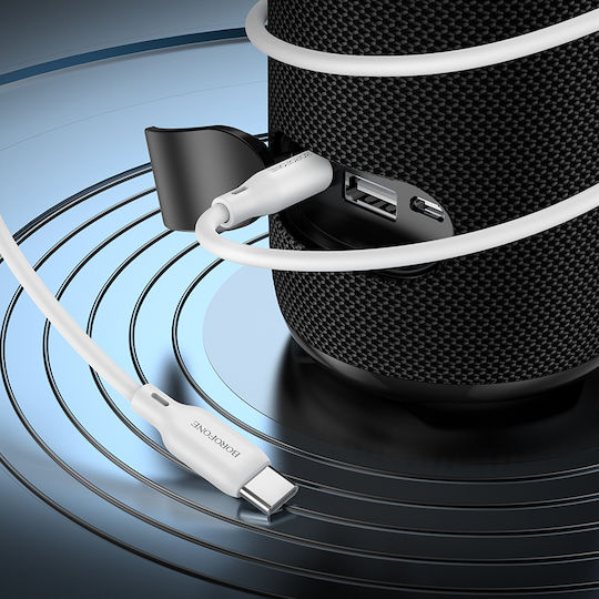 Borofone USB 2.0 Cable USB-C male - 3.5mm White 1m