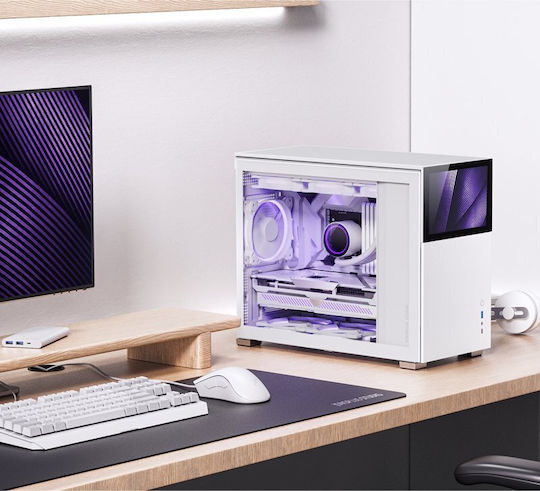 Jonsbo D31 Screen Gaming Mini Tower Computer Case with Side Window White