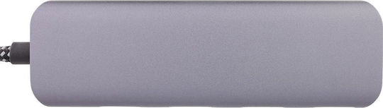 InLine Hub 4 Θυρών USB 3.2 με σύνδεση USB-A Γκρι