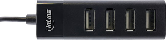InLine USB Хъб с 4 USB 2.0 Порта и USB-A Връзка