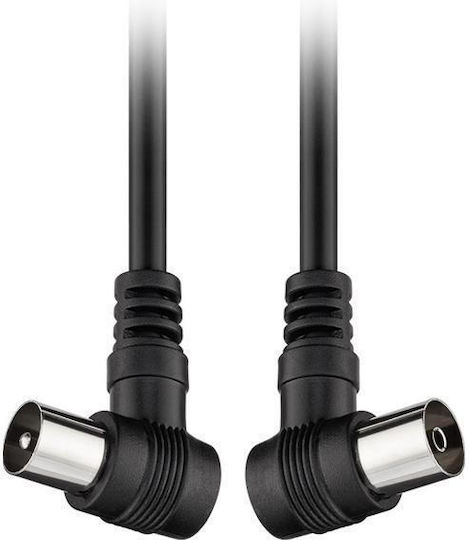 Goobay Antenna Cable Coax male - Coax female Black 2.5m (11526) 1pcs