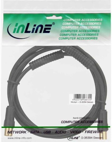 InLine Καλώδιο Κεραίας Coax male - Coax female Μαύρο 20m (69420P) 1τμχ