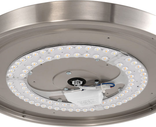 Bakaji Deckenventilator 106cm mit Leuchte Transparent / Silber