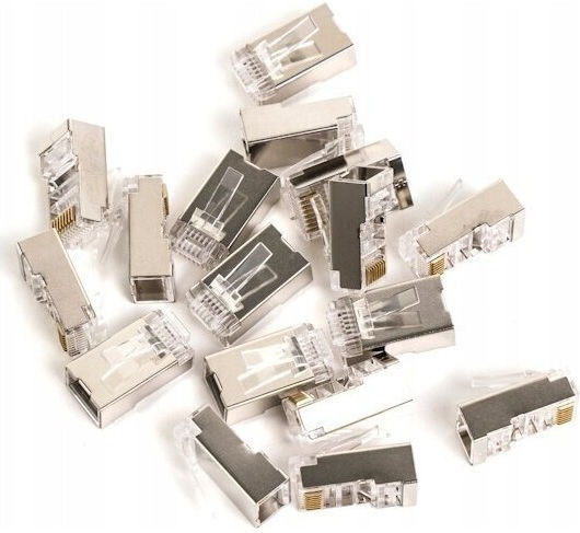 Rj45 8p8c Inline Connector Cat.5e Shielded Awg 26-24 Pack 100 Pieces