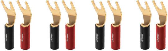 Audioquest Suregrip 100 vergoldete BFA-Stecker Set x8