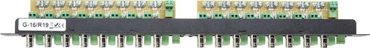 Delta Patch Panel για Rack 19" 16 Θυρών Κόκκινο