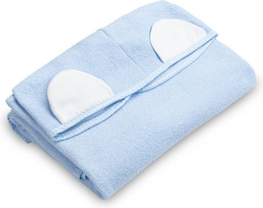 Sensillo Poncho-Halat De Baie Pentru Bebeluşi Cu Glugă Albastru 55x60cm