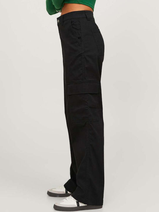 Women's Fabric Trousers Regular Fit Black