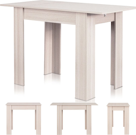 Table Kitchen Extendable Wooden Mortar 90(+30)x60x78cm
