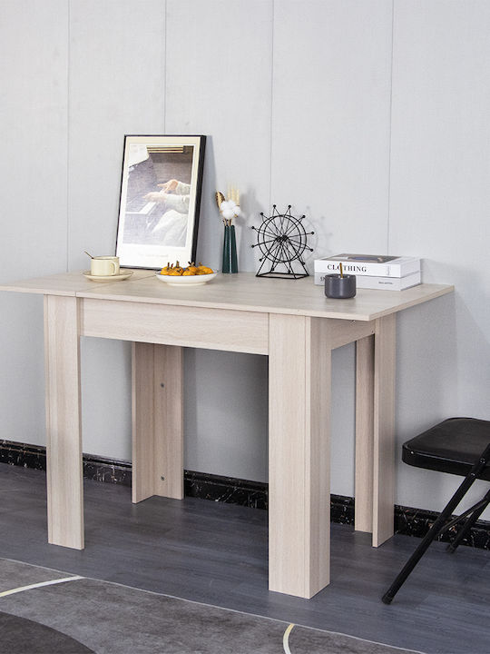 Table Kitchen Extendable Wooden Mortar 90(+30)x60x78cm
