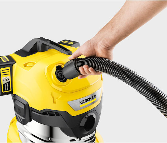 Karcher WD 4-18 S Dual Rechargeable Vacuum Wet / Dry with Plastic Bin 20lt