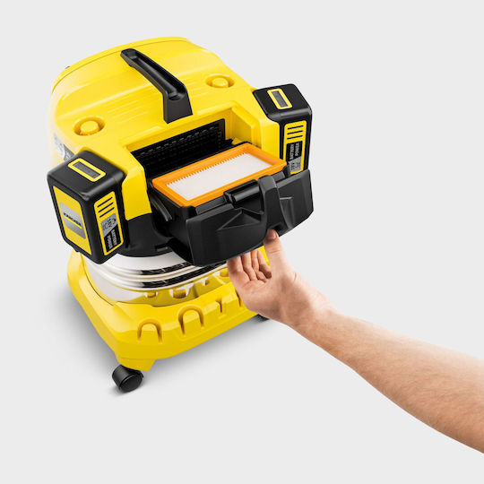 Karcher WD 4-18 S Dual Rechargeable Vacuum Wet / Dry with Plastic Bin 20lt