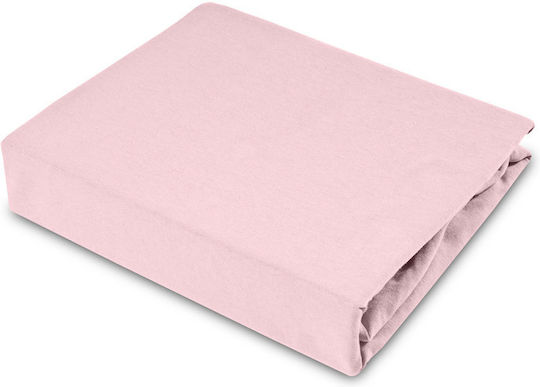 Sensillo Baby Sheet Crib Flannel Pink 80x160cm