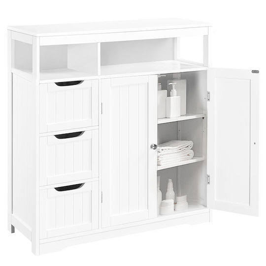 Shally Dogan Badezimmerschrank B80.5xT30xH86.5cm Weiß