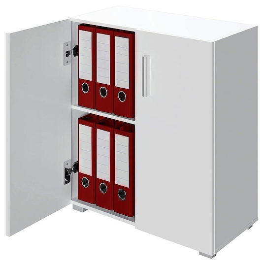 Bakaji Badezimmerschrank B77xT31xH60cm Weiß