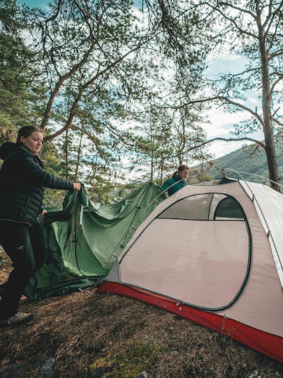 Robens Aster 3 Pro Camping Tent Igloo Mountaineering Green with Double Cloth 3 Seasons for 3 People Waterproof 4000mm 200x260x120cm