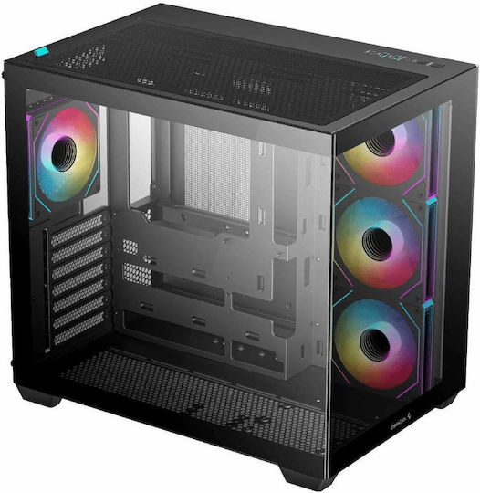Deepcool CG530 4F Gaming Midi Tower Computer Case with Side Window and ARGB Lighting Black