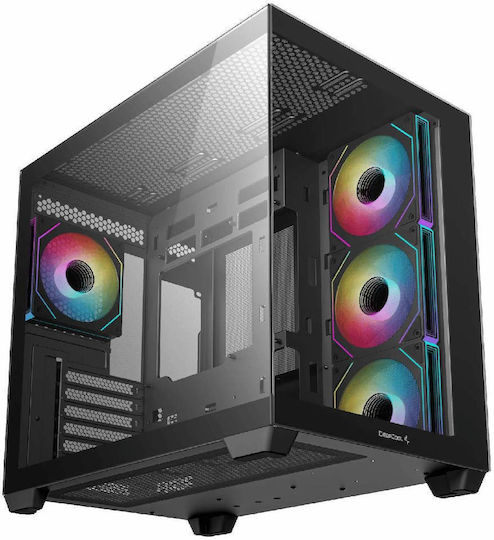 Deepcool CG530 4F Gaming Midi Tower Computer Case with Side Window and ARGB Lighting Black