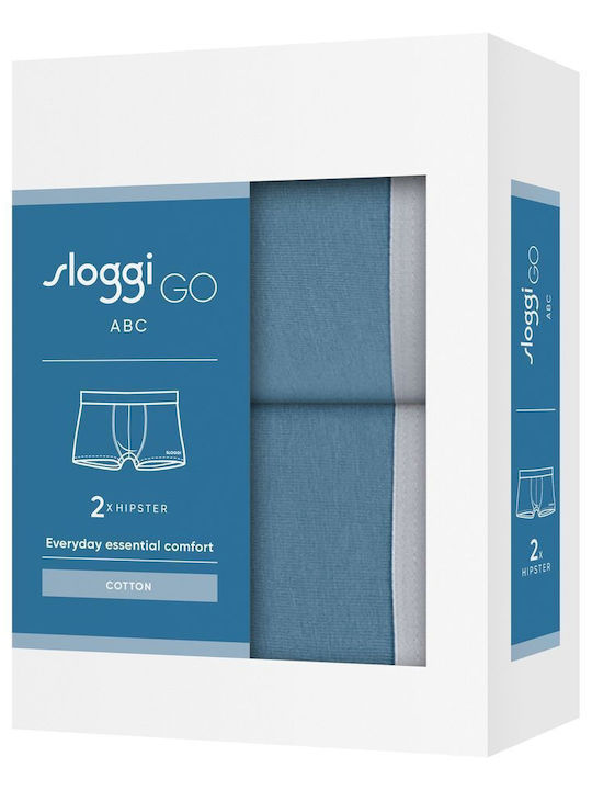 Go Abc Men's Boxers Light Blue 2Pack