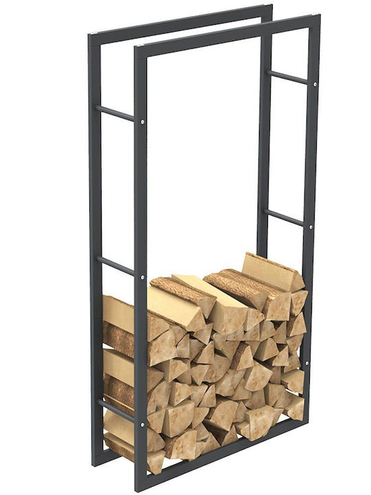 Bakaji Metallisch Regal Holzlagerung 150x80x25cm Bakaji Metallisch Regal Holzlagerung 150x80x25cm