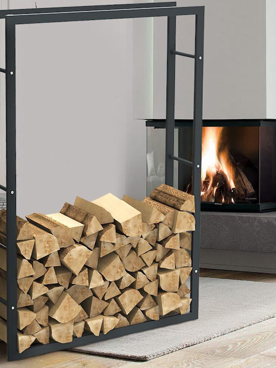 Bakaji Metallisch Regal Holzlagerung 150x25x100cm Bakaji Metallisch Regal Holzlagerung 150x25x100cm